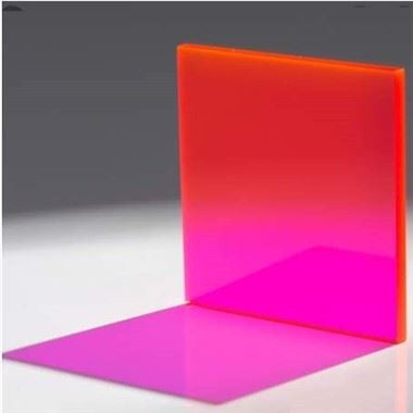 Fluorescerende plexiglass ark